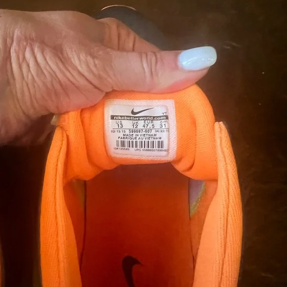 Nike Free Trainer 7.0, Volt Citrus/Black, Size 13 - Picture 7 of 9